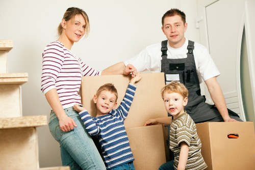 Loading items into a moving truck for an Ilford property move