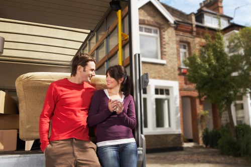 Local moving truck ready for residential relocation in Ilford